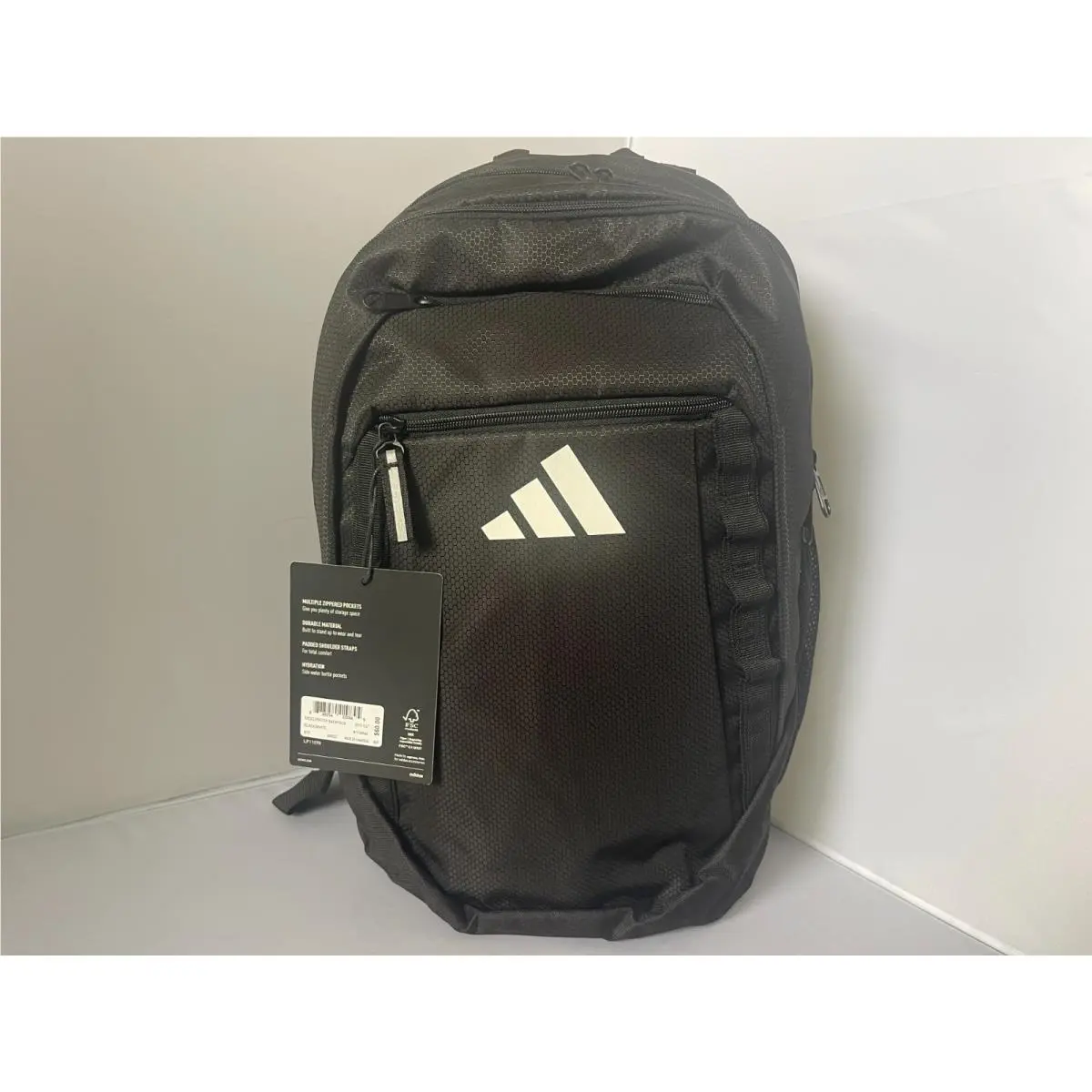 Excelerator Large Backpack 16 Laptop Black/white or Gold 3 Stripe Webbing Black/ White by Adidas