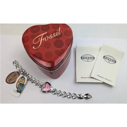 Y2K  Women’s Wristwatch Heart Watch Rare Valentines Day ES9770 by Fossil