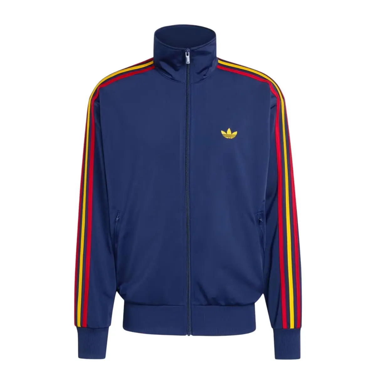 Men`s  Originals Adicolor Sport World Cup Firebird Track Top Jacket Dark Blue/Crew Yellow/Team Power Red 2 by Adidas