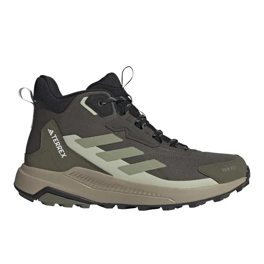 Terrex Anylander Mid Rain.rdy Hiking Mens Green Sneakers Athletic Shoes by Adidas