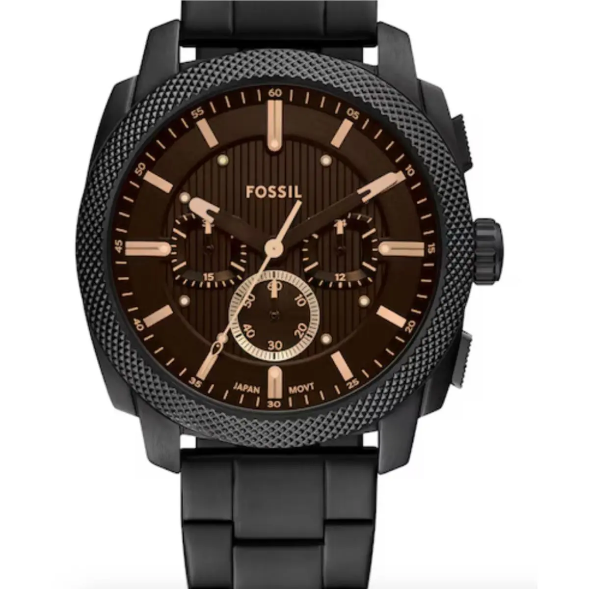 Fossil Machine FS4682 Chronograph Watch Black Metal Black Dial