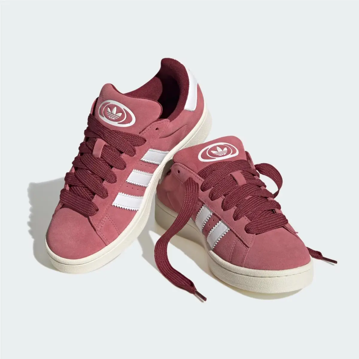 Campus 00s Strata Striped Sneaker in Pink Suede Women`s by Adidas