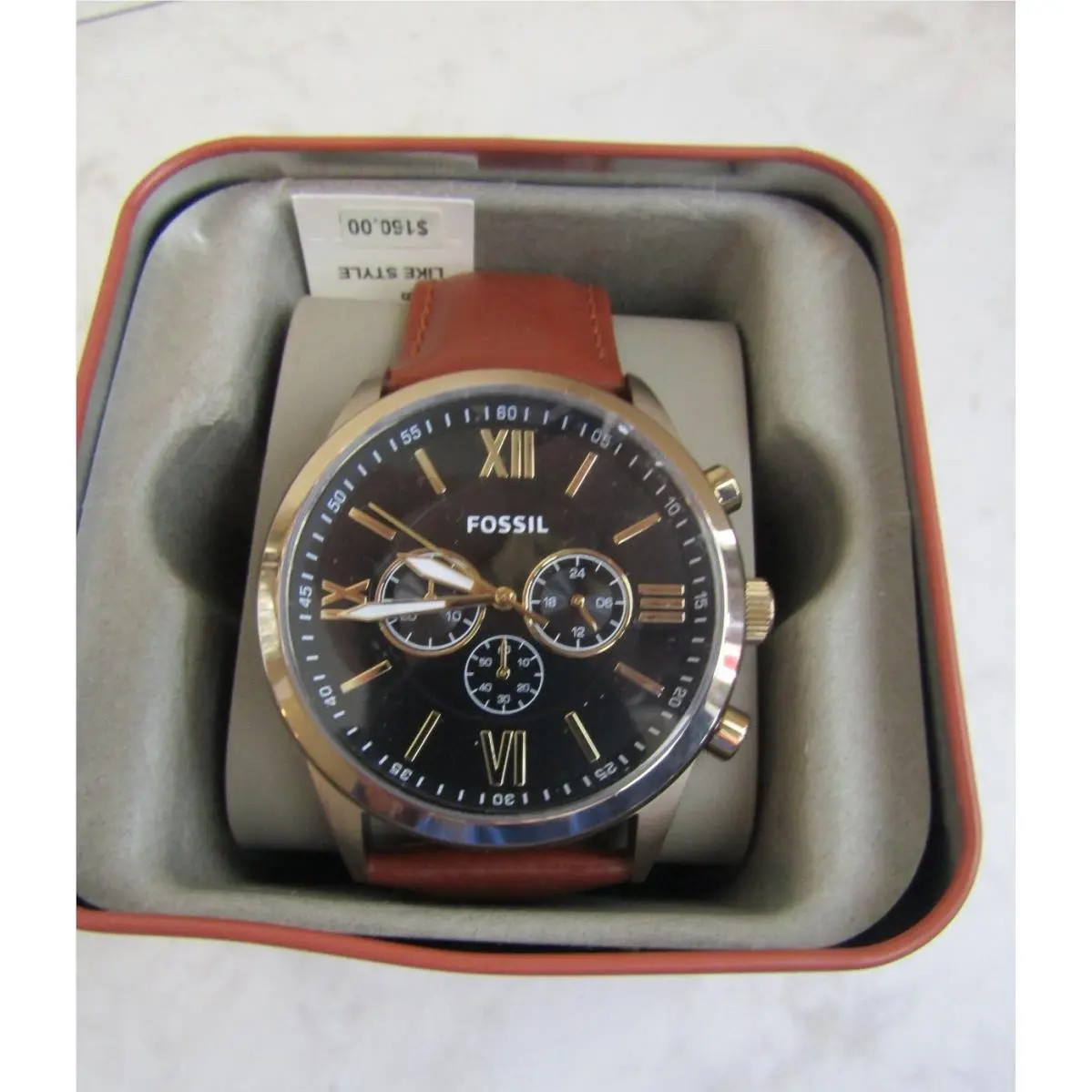 Airways Business Class Stainless Steel Roman Numeral Watch by Fossil