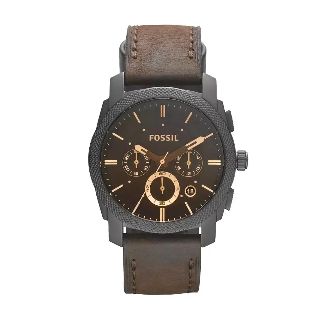 Machine FS4656 Chronograph Watch Brown Leather Brown Dial by Fossil