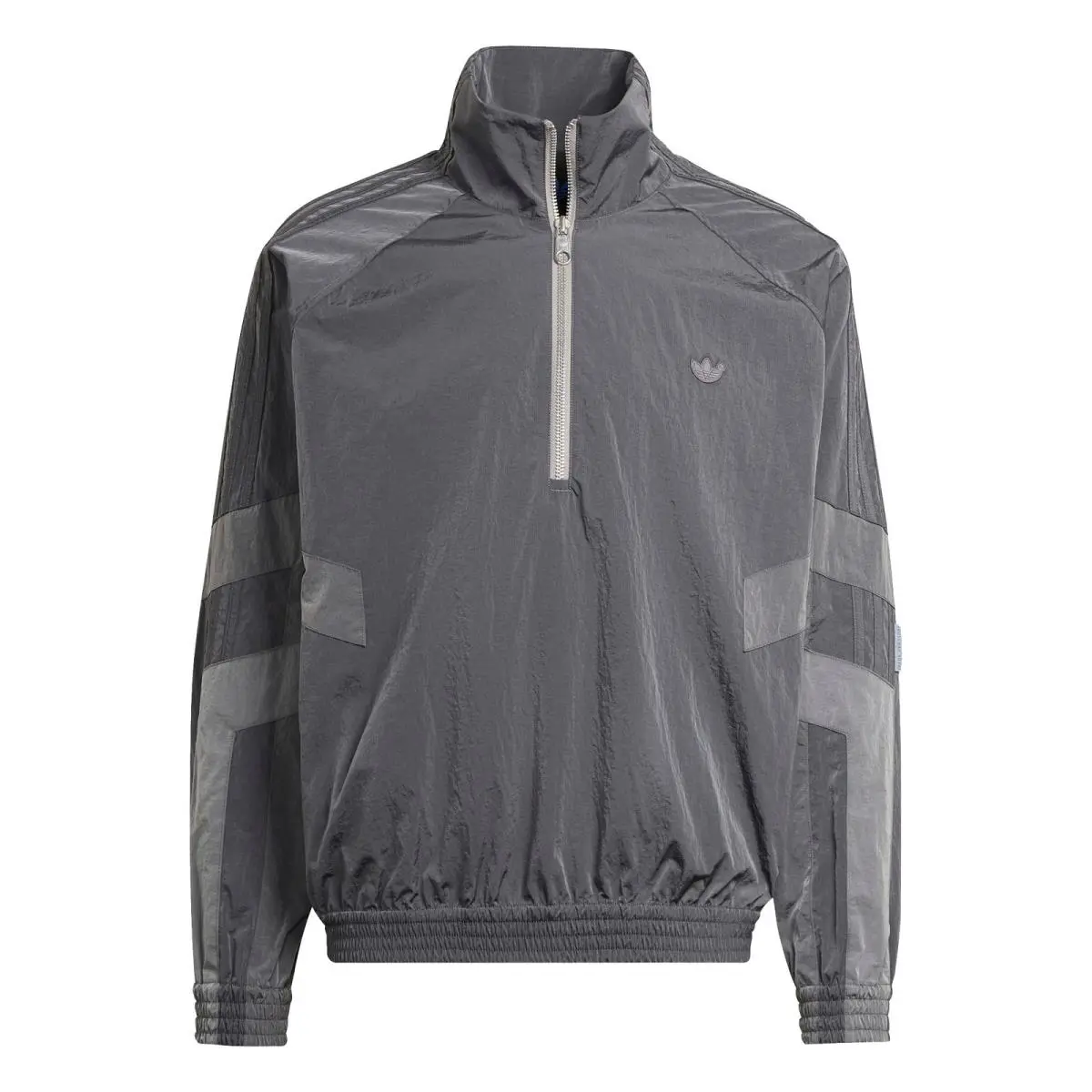 Adidas Originals Mens Blue Version Silver Sports Track Jacket Gray Five