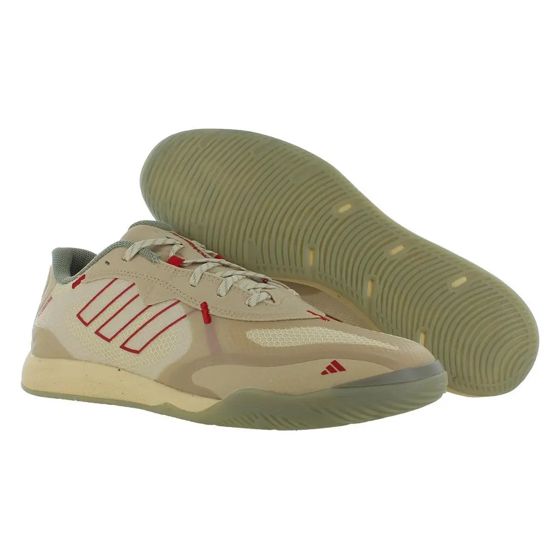 Adidas Fevernova Court Unisex Shoes - Sand Strata/Better Scarlet/Magic Beige, Main: Beige