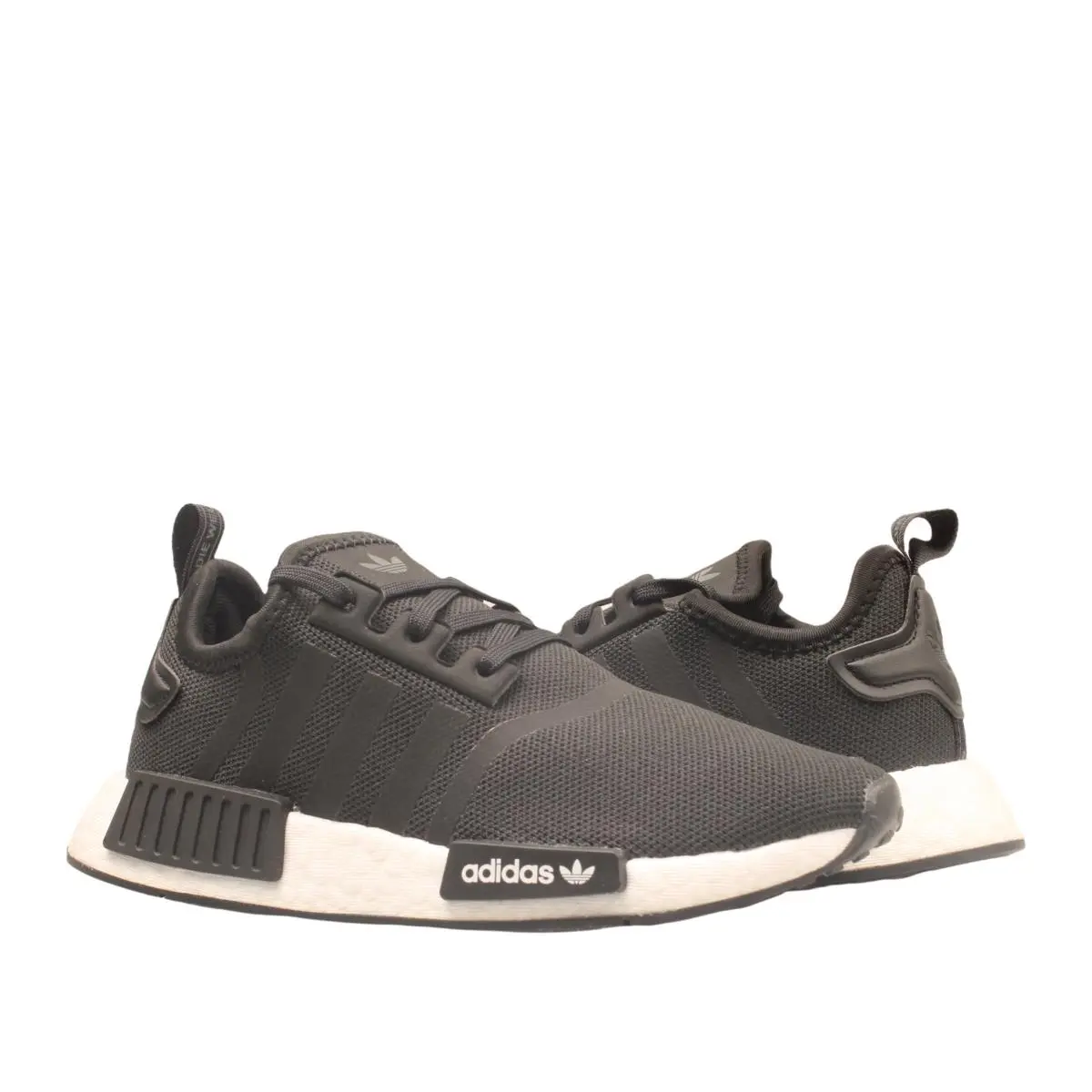NMD_R1 J Refined Running Shoe in Black/white Kids` by Adidas