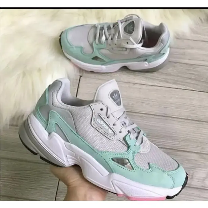 Originals Falcon Women`s Shoes Watermelon B28127 Green Grey by Adidas