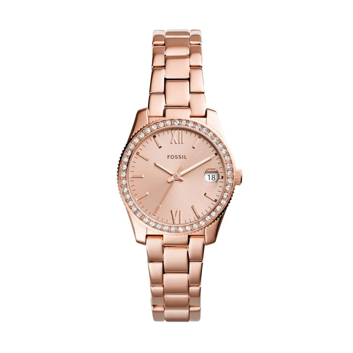 Women`s Watch Scarlette Quartz Stainless Steel 32MM Rose Gold Glitz by Fossil