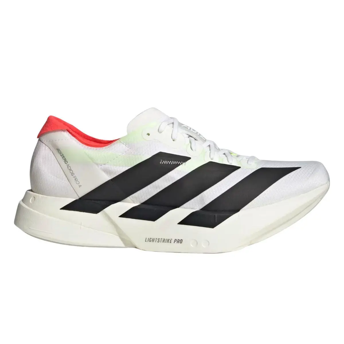 Adidas Men`s Adizero Adios Pro 4 Athletic Shoes Various Colors - Cloud White / Core Black / Silver Metallic