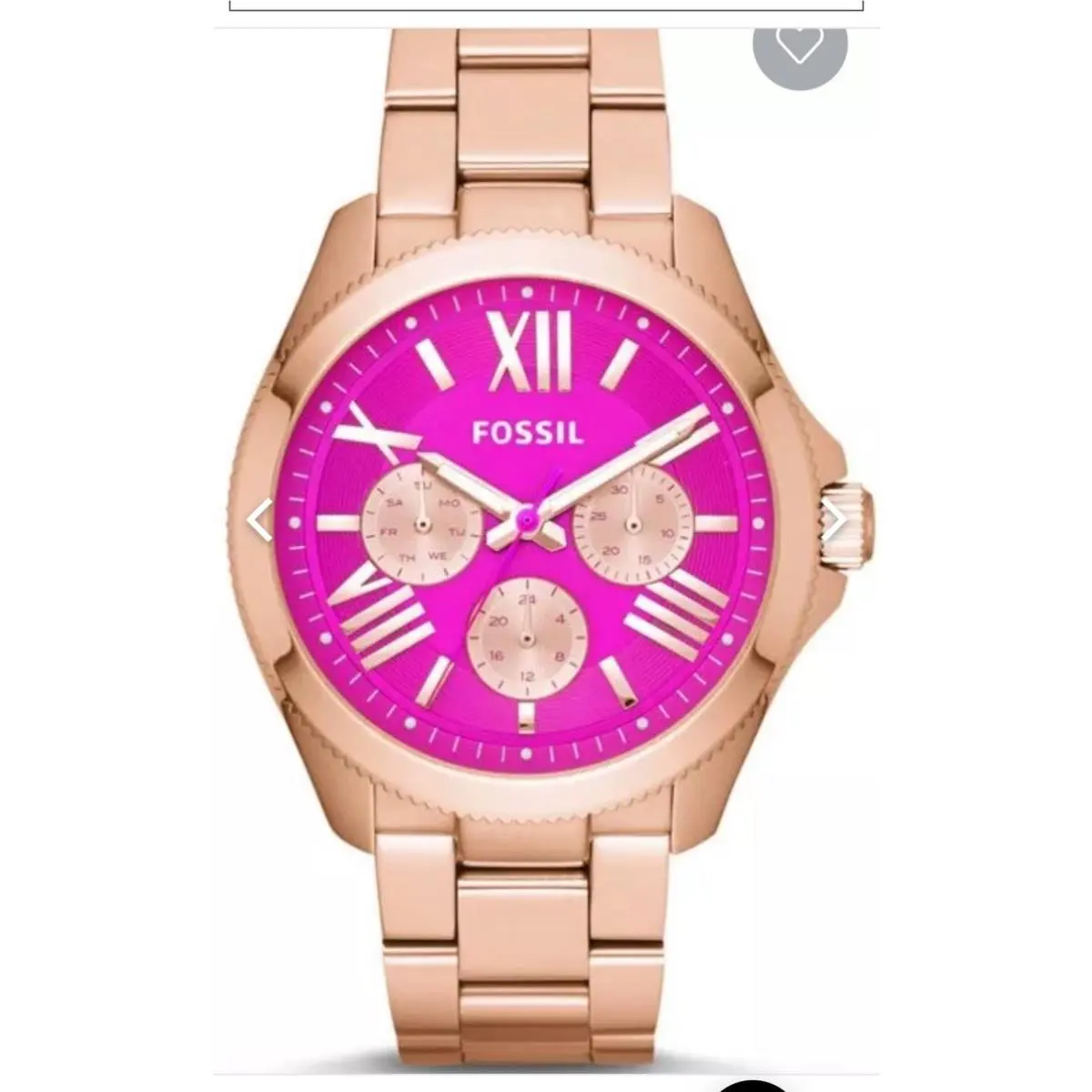 Cecile AM4549 Women`s Rose Gold Watch Orchid Pink Dial 40mm by Fossil