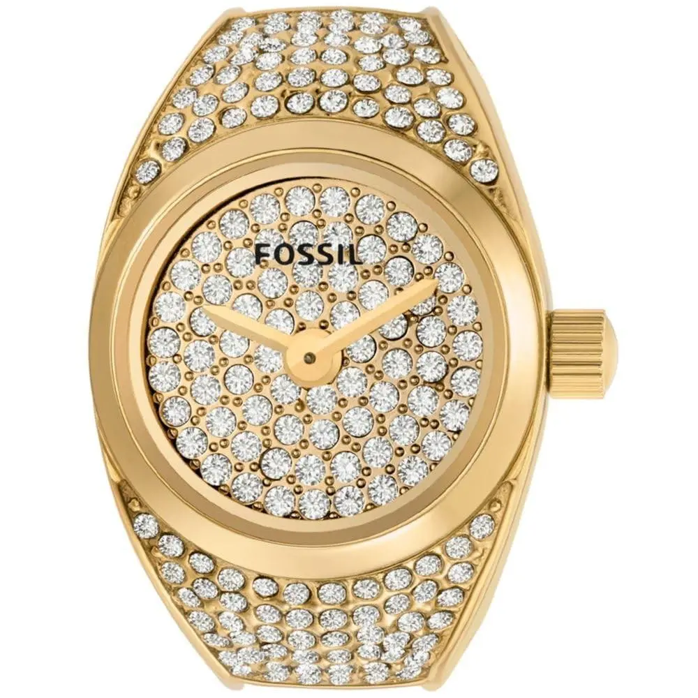Women`s Quartz Stainless Steel Two-hand 15MM Gold All-over Glitz by Fossil