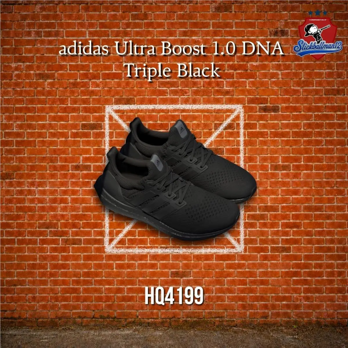 Ultra Boost 1.0 Dna Triple Black HQ4199 by Adidas