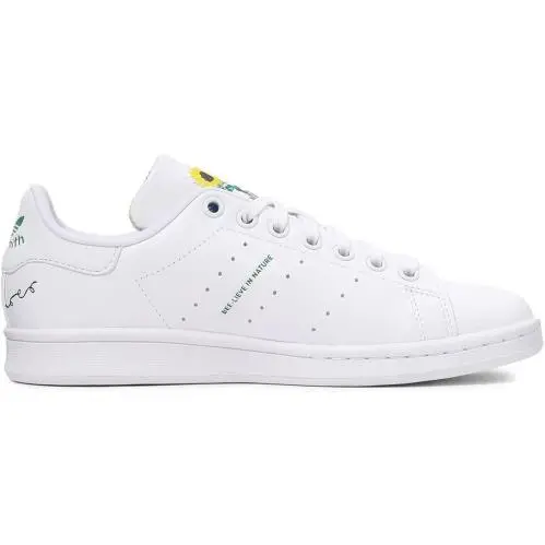 Stan Smith Unisex Sneakers Cloud White / Green / Shock Purple by Adidas