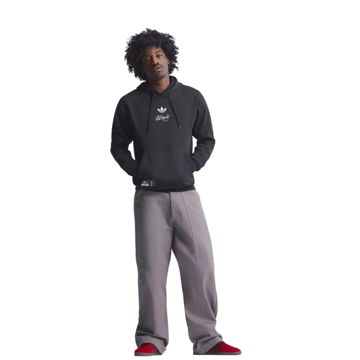 Adidas clothing - Adidas Bob Marley Football is Freedom Hoodie - KD2421 - Black 0
