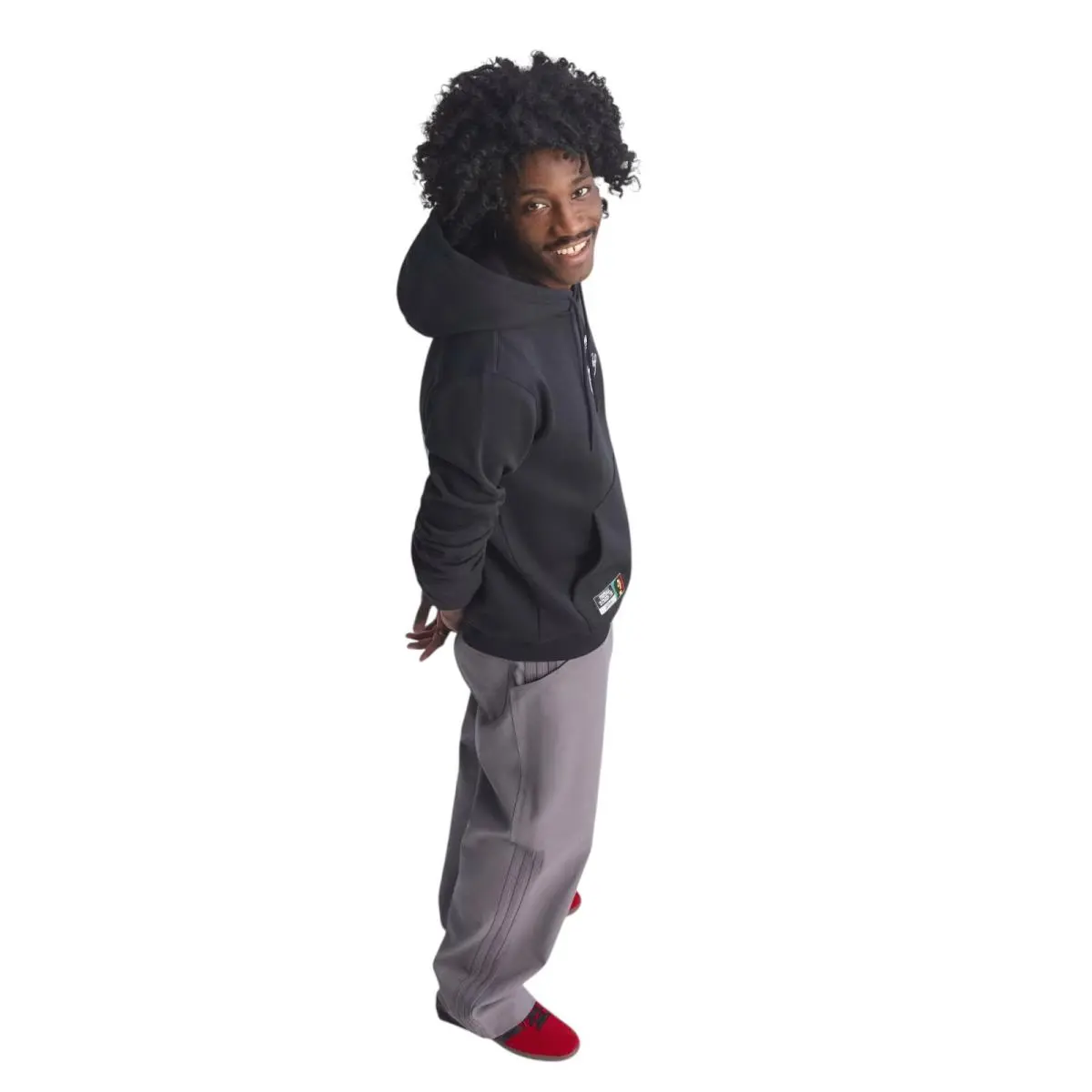 Adidas clothing - Adidas Bob Marley Football is Freedom Hoodie - KD2421 - Black 4