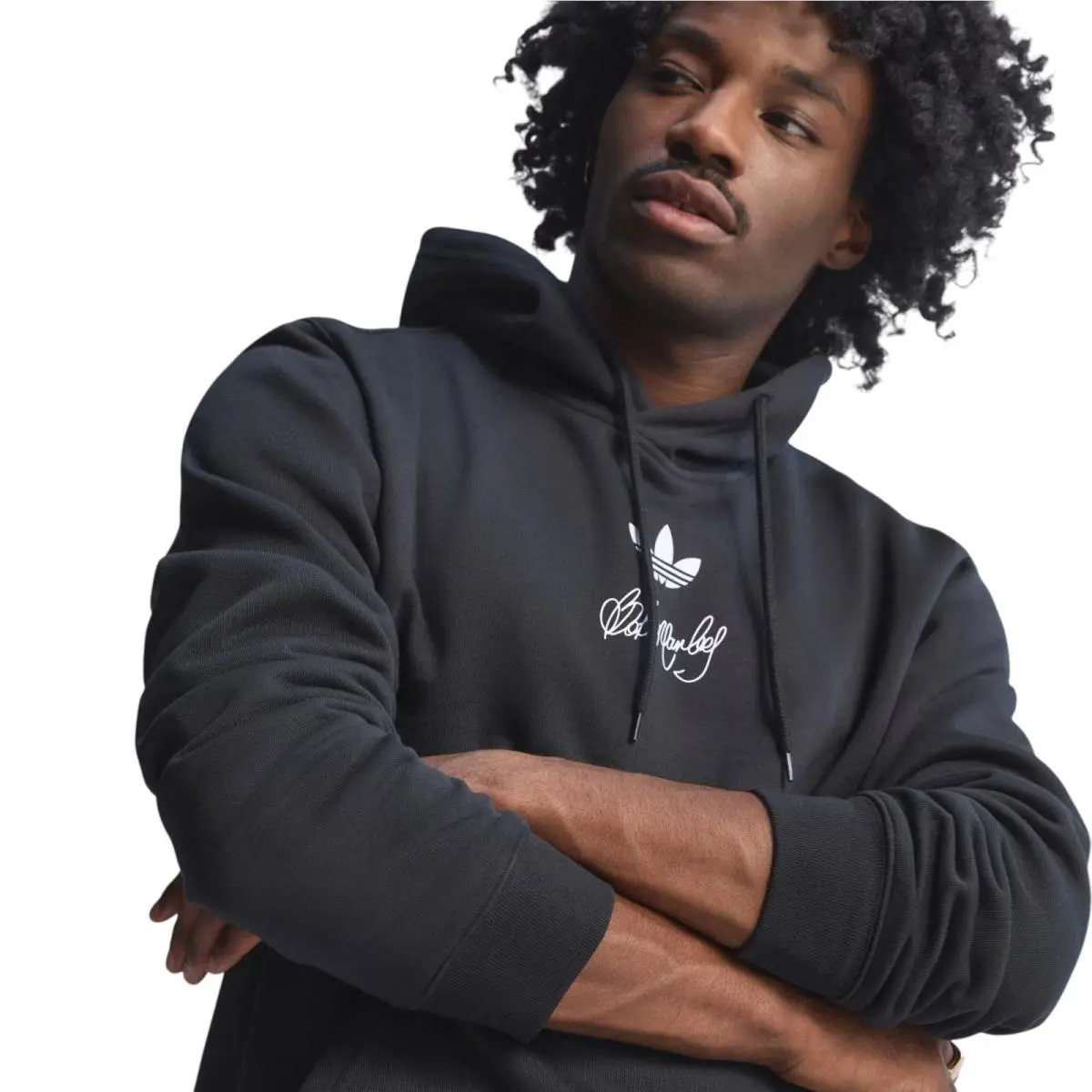 Adidas clothing - Adidas Bob Marley Football is Freedom Hoodie - KD2421 - Black 2
