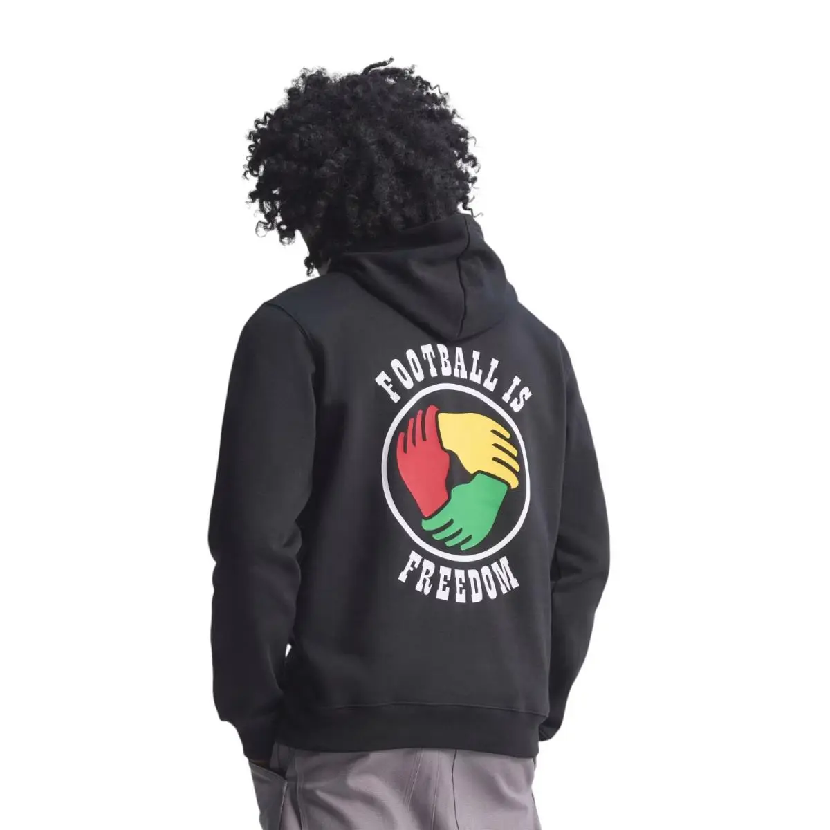 Adidas clothing - Adidas Bob Marley Football is Freedom Hoodie - KD2421 - Black 8