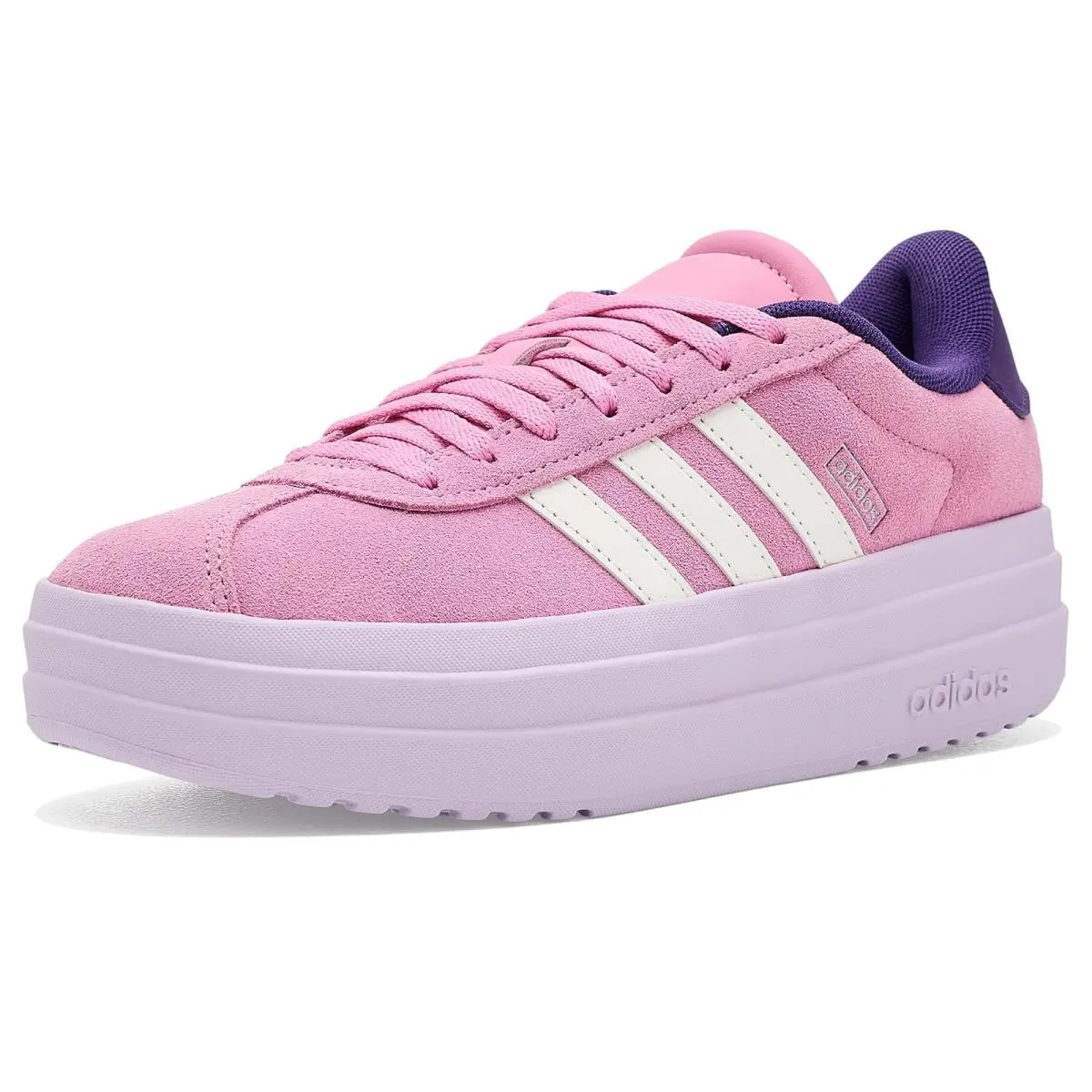 Children Unisex Shoes  Kids VL Court Bold Little Kid/big Kid St Tropic Bloom/White/Violet by Adidas