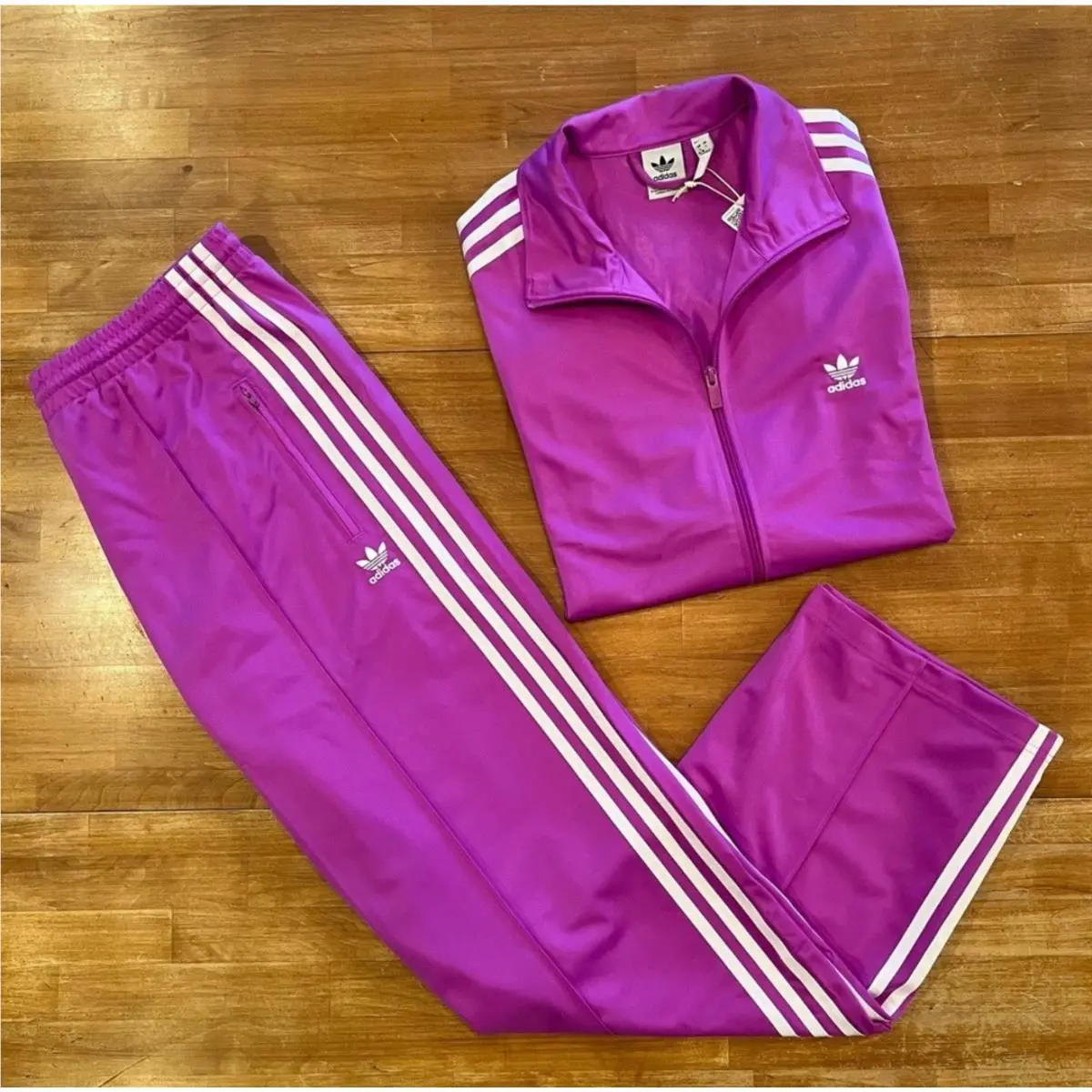 Originals Firebird Womens Tracksuit Purple Loose Fit Multiple Sizes by Adidas