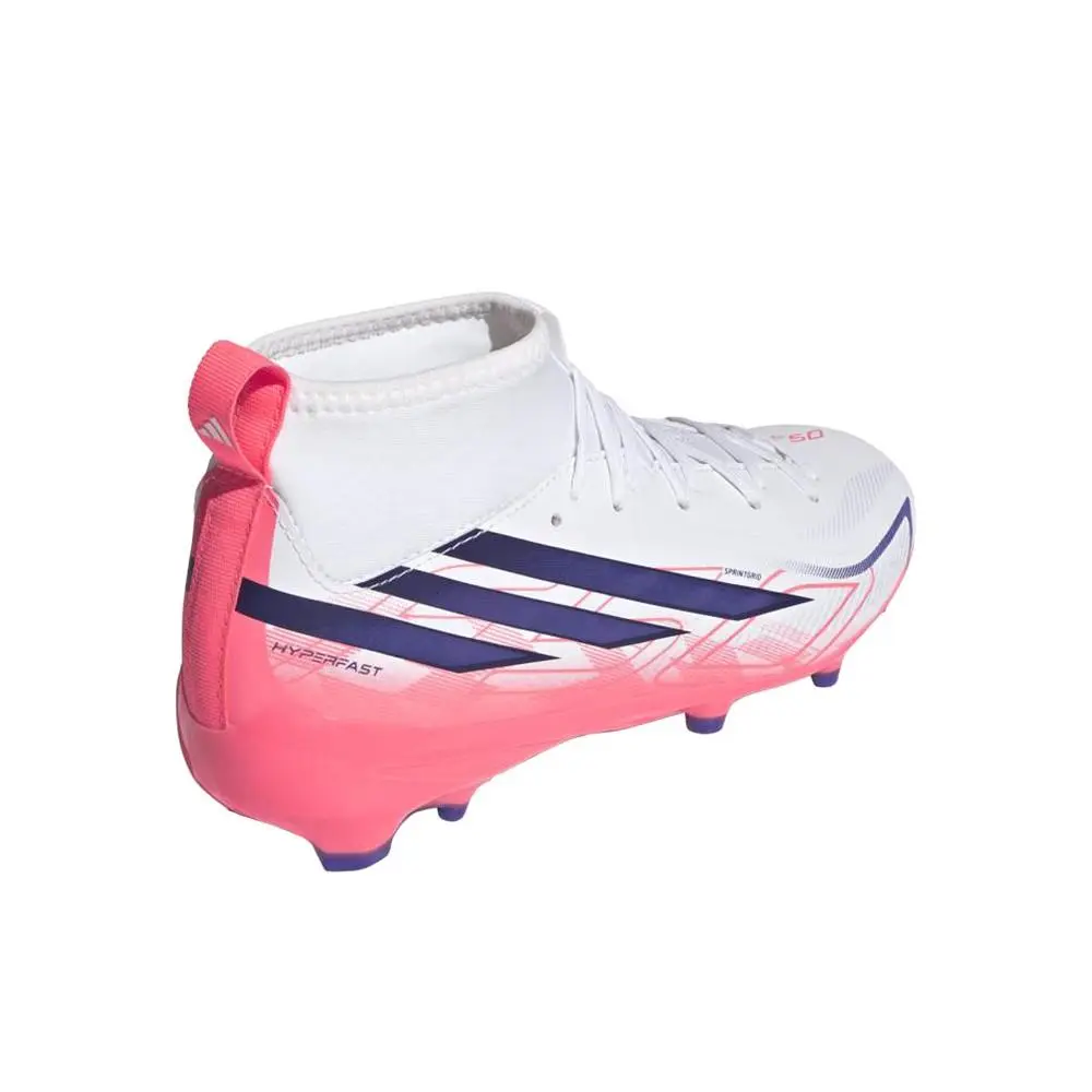 Adidas shoes - adidas F50 Hyperfast League Mid Firm Ground Soccer Cleats - SB1158-KK1316 - White 12