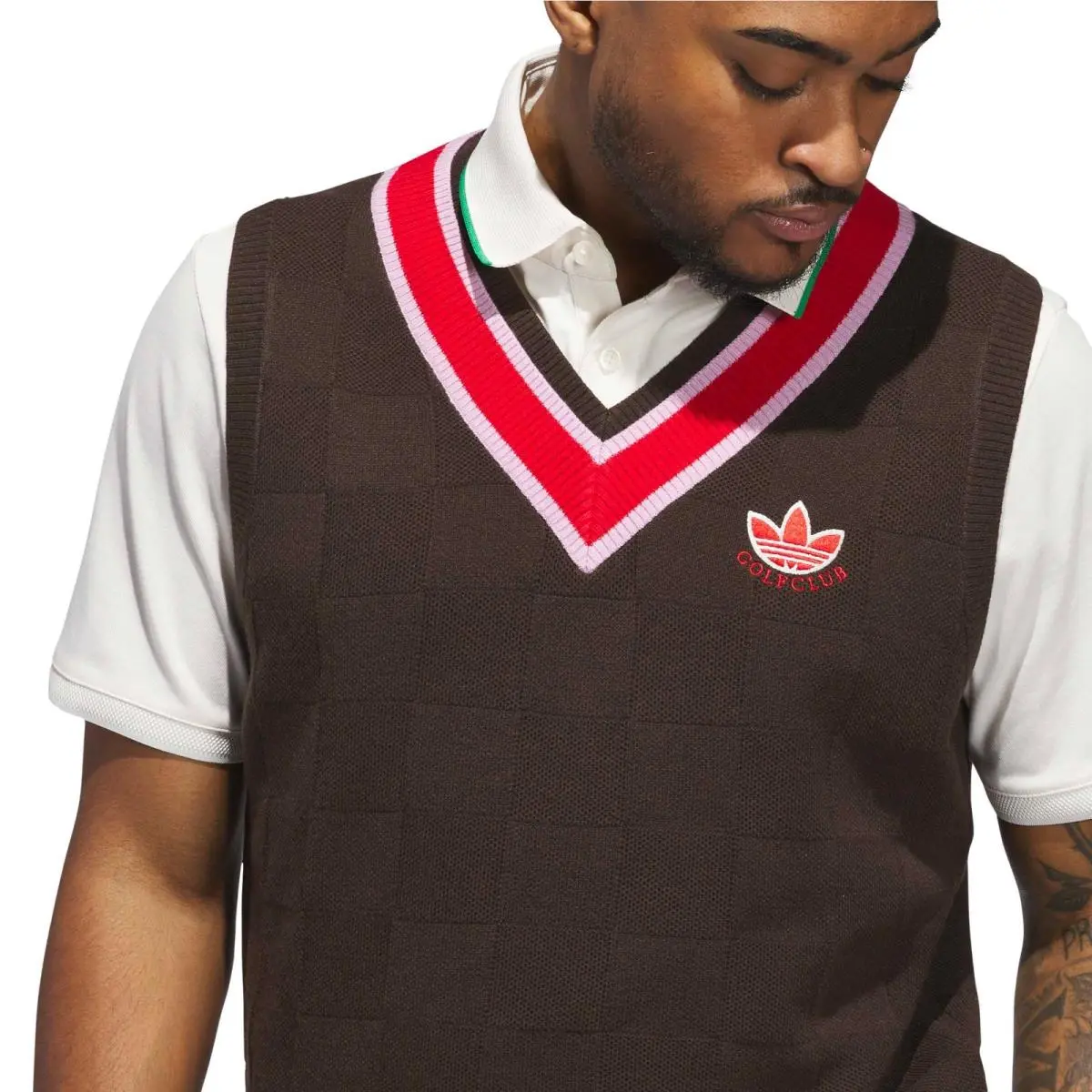 Men`s Originals Golf Knitted Trefoil Sweater Vest JW9862 by Adidas