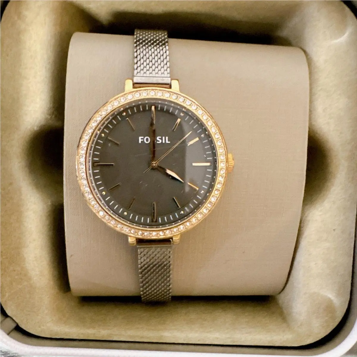 BQ3458 Classic Minute Gunmetal Steel Watch with Crystal by Fossil