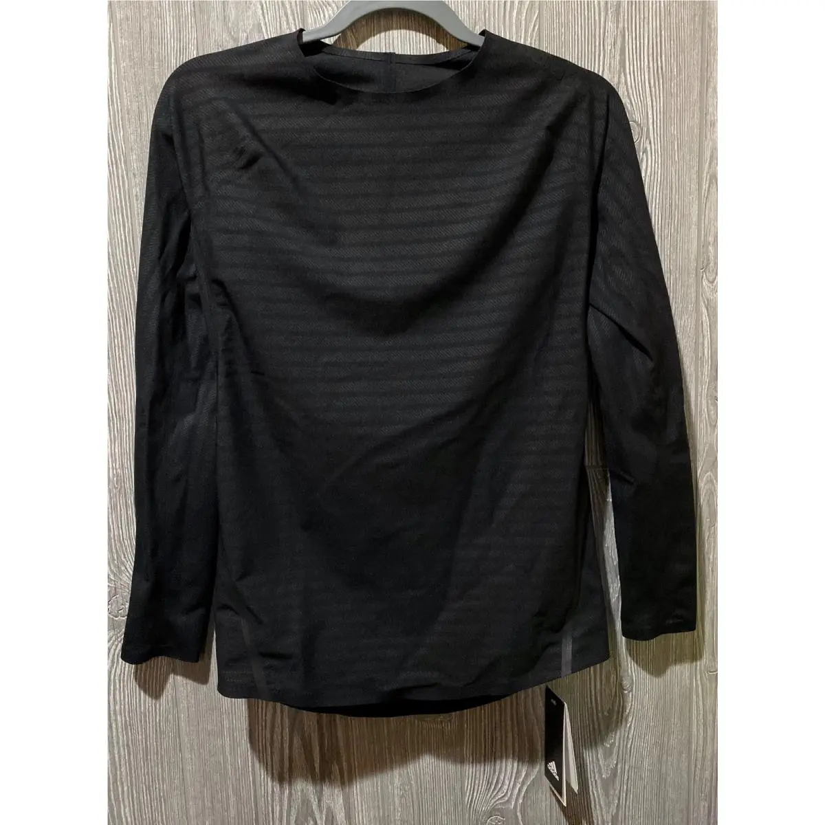 Adidas clothing - ADIDAS Alphaskin 360 Compression Black Long Sleeve Crew Tee Shirt - CF7163 - Black, Main: Black 14