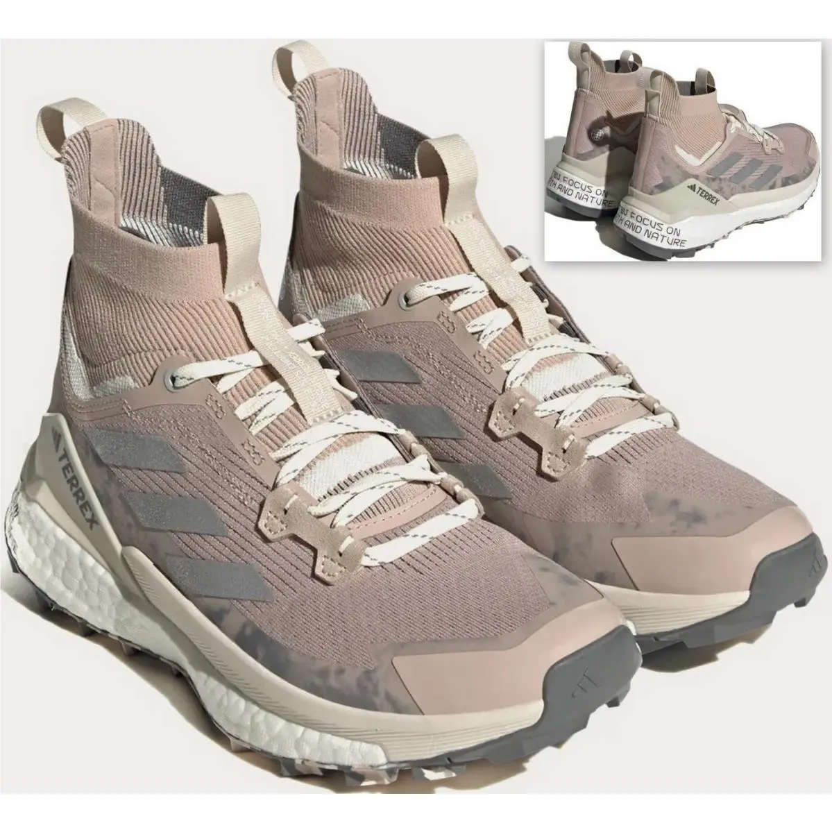 Terrex x and Wander Free Hiker 2 Women`s Hiking Shoes Wonder Taupe Sz 10 by Adidas