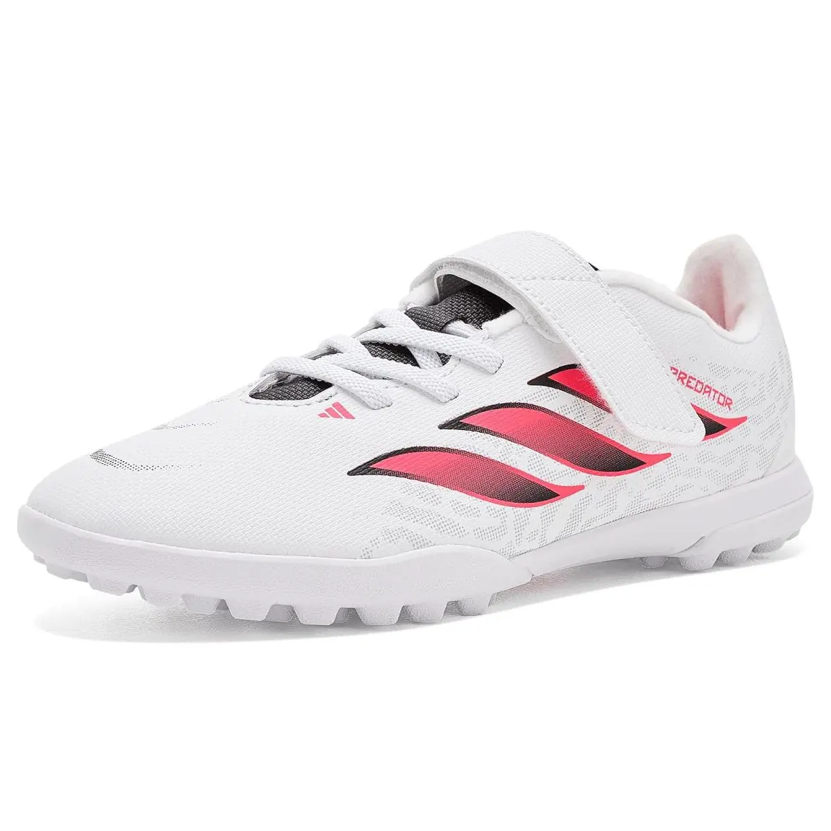 Kids Predator Club Hook Amp Loop Turf Little Kid/big Kid White/Solar Turbo/Black by Adidas