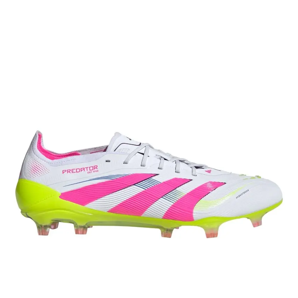 Predator Elite Firm Ground Mens Pink White Sneakers Athletic Shoes ID38 by Adidas