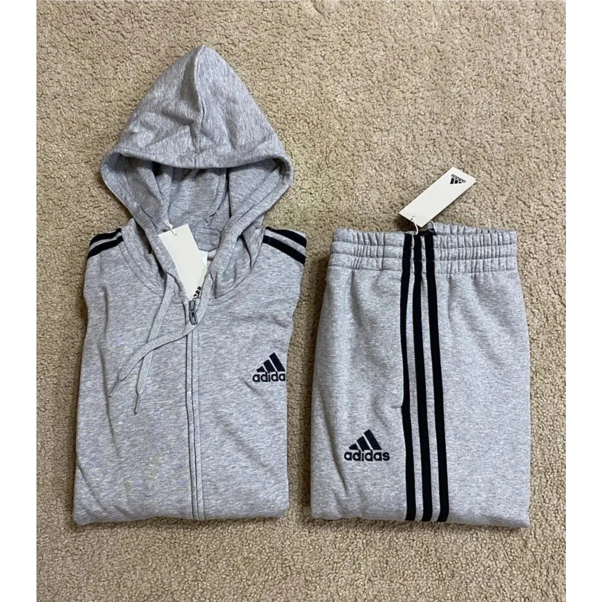 Tracksuit Mens 2 Piece Set Sweatsuit FT Grey Sz S M L XL 2XL by Adidas