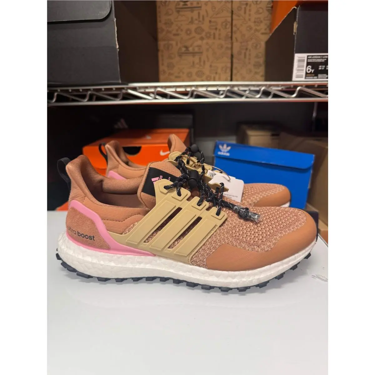 Adidas Women`s Ultraboost 1.0 Atr Shoes Clay Beige Bliss Pink ID9639