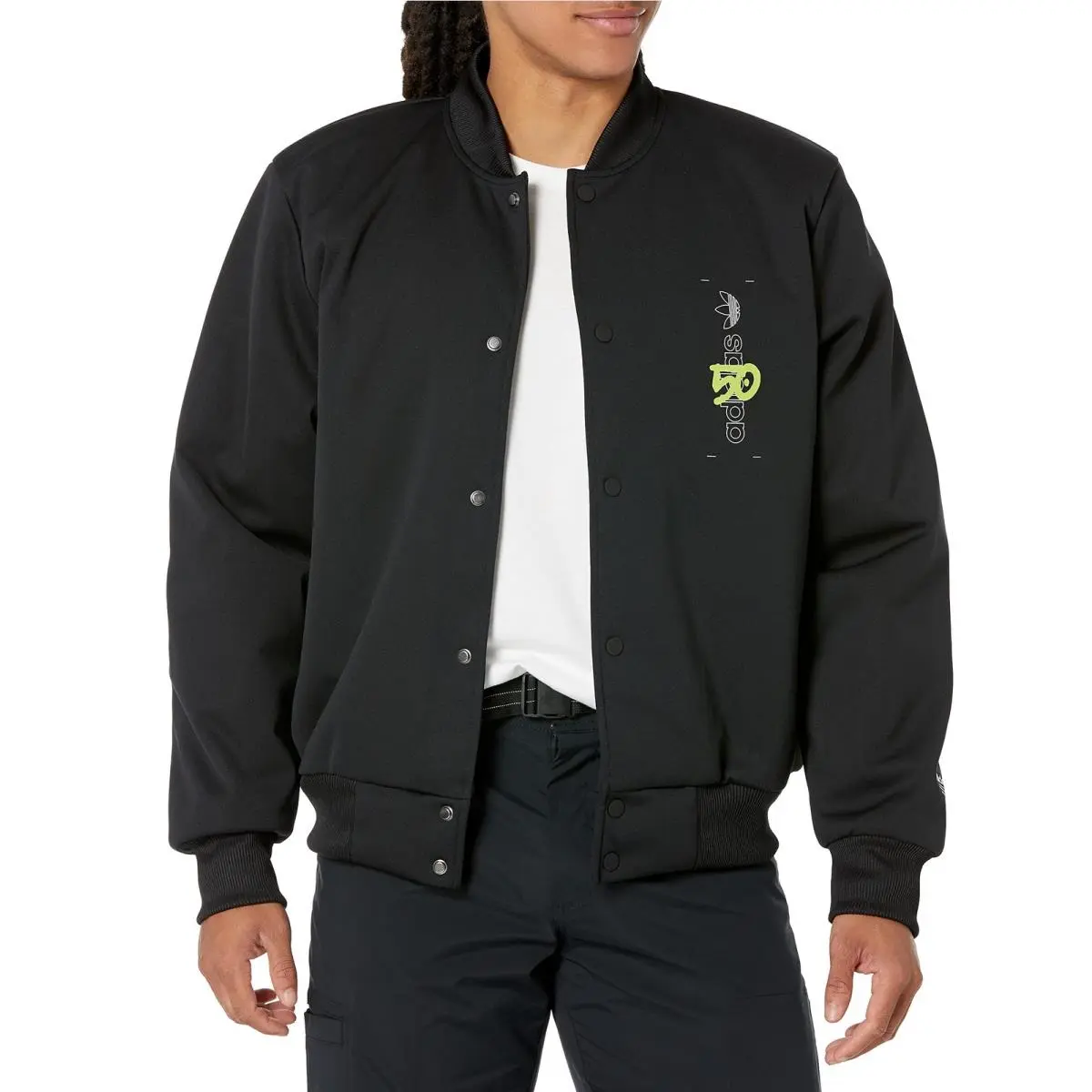 Originals Men`s Graphics Behind The Trefoil Vrct Jacket Black/solar XL by Adidas