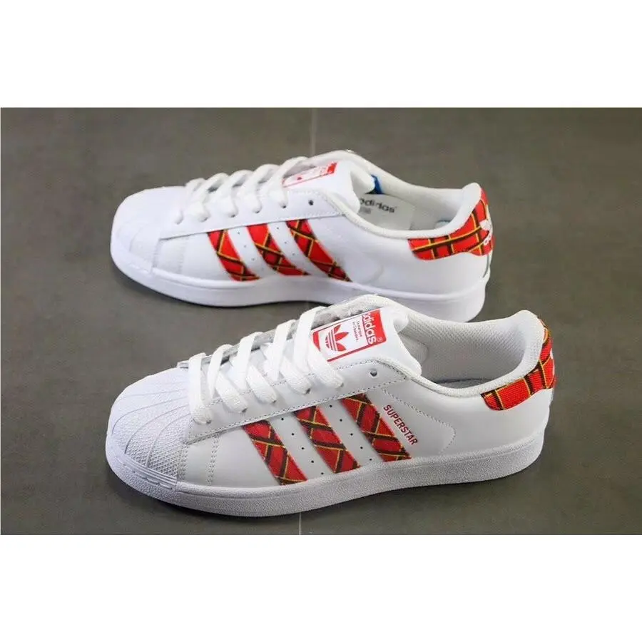 Superstar FU7446 White Red Women`s Lifestyle Shoes by Adidas