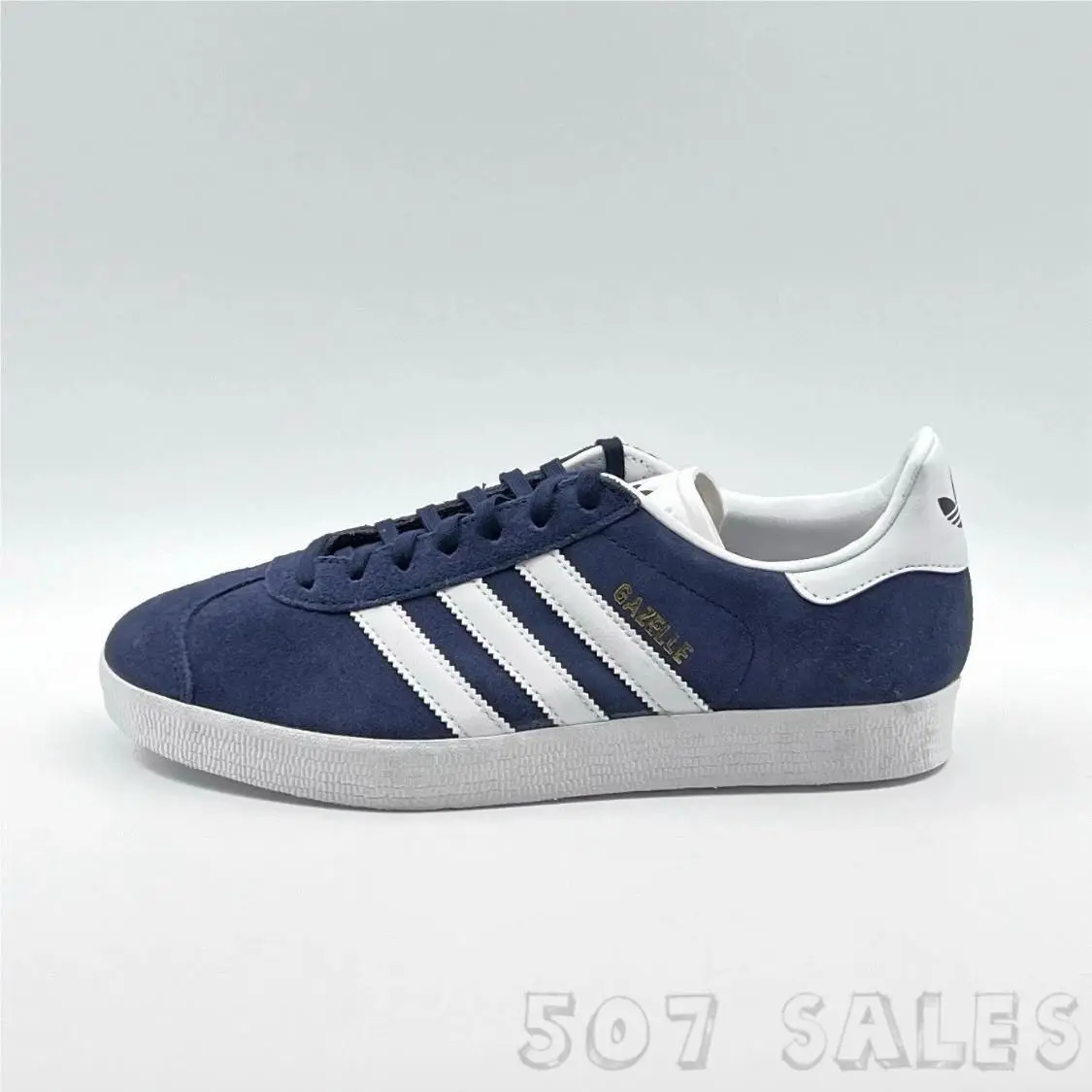 Adidas Gazelle Collegiate Navy / White / Gold Metallic BB5478 - Size 7.5