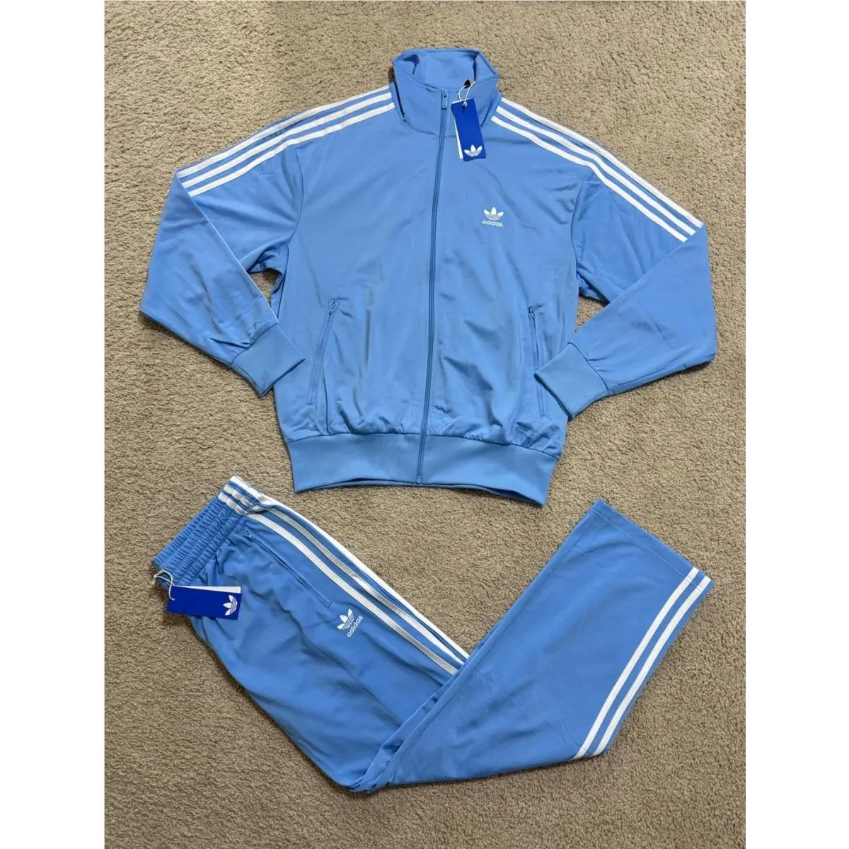 Originals Firebird Mens Tracksuit Jacket Pants Light Blue Sz S M L Regular by Adidas