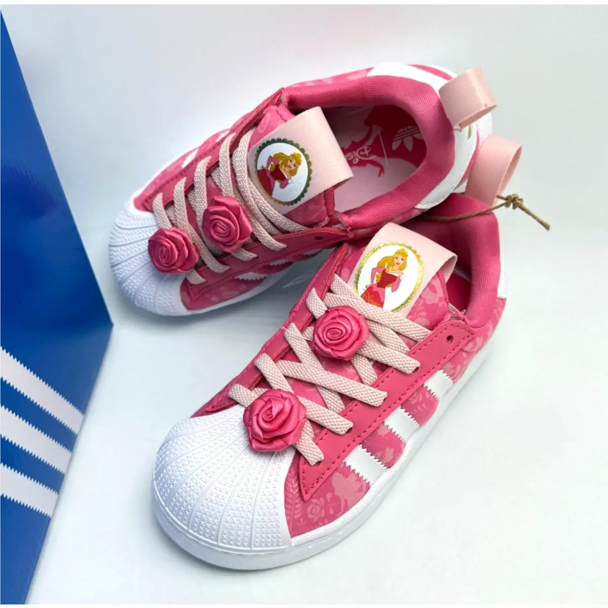 Adidas shoes - adidas Disney Princess SUPERSTAR QUICKON - Pink / White-B / Gold Metallic 11