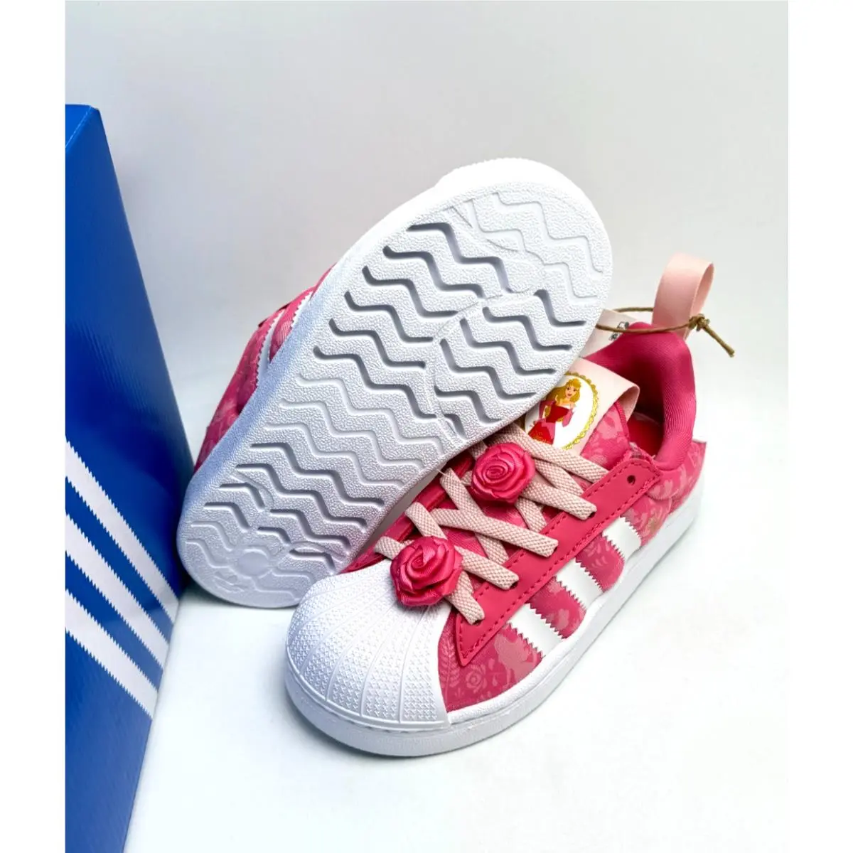 Adidas shoes - adidas Disney Princess SUPERSTAR QUICKON - Pink / White-B / Gold Metallic 12