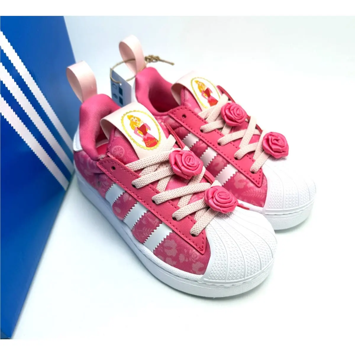 Adidas shoes - adidas Disney Princess SUPERSTAR QUICKON - Pink / White-B / Gold Metallic 9
