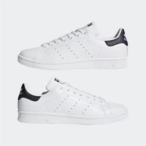 Adidas shoes - Core White / Core White / Dark Blue 18