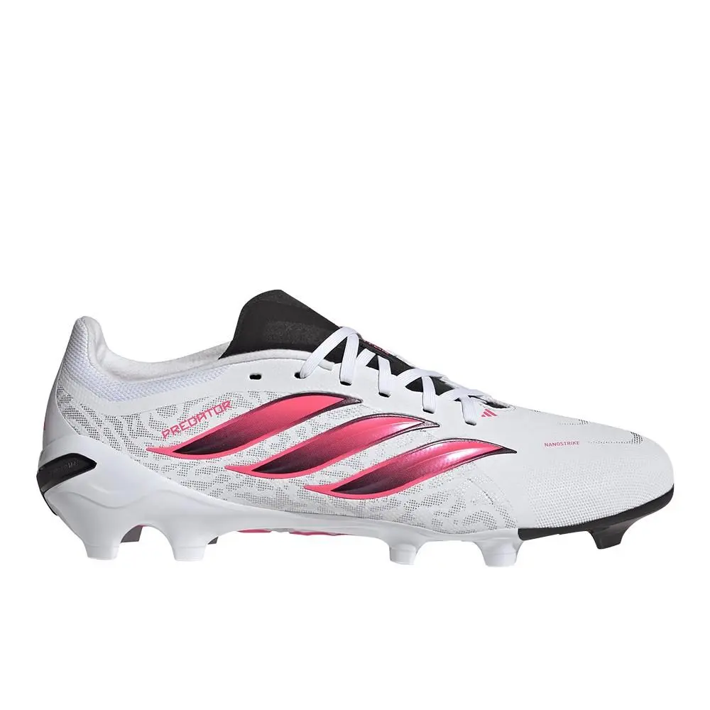 Predator League Firm Ground Soccer Cleats Unisex White Sneakers Athletic 10 by Adidas