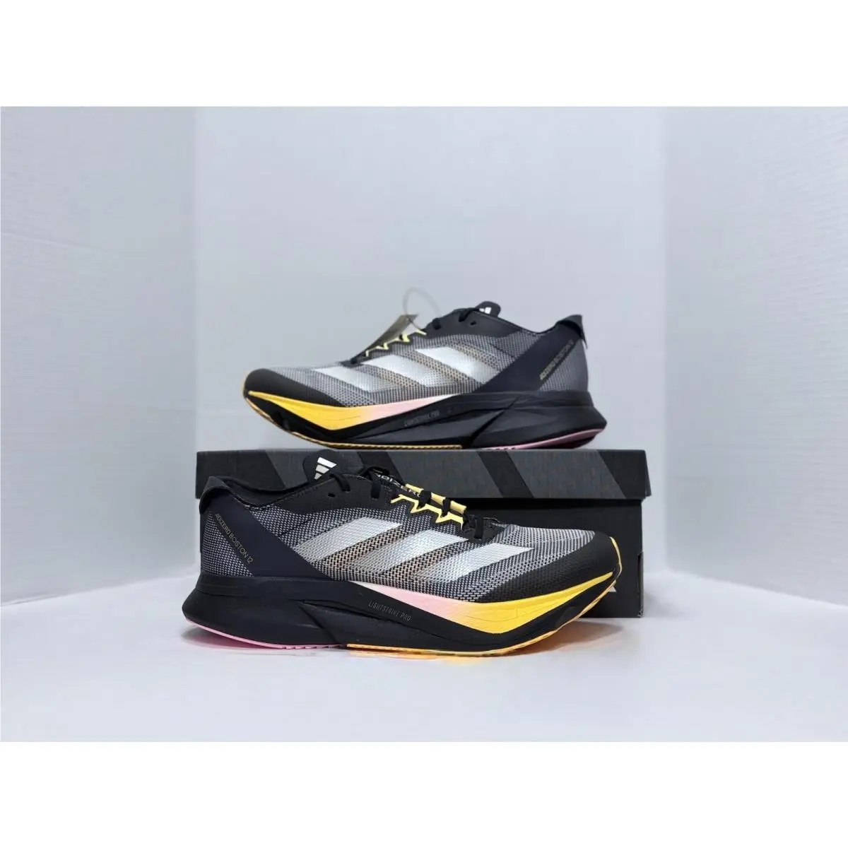 Adidas shoes - adidas Adizero Boston 12 - Adizero Boston - IF9212 - Core Black/ Zero Metallic/ Spark 0