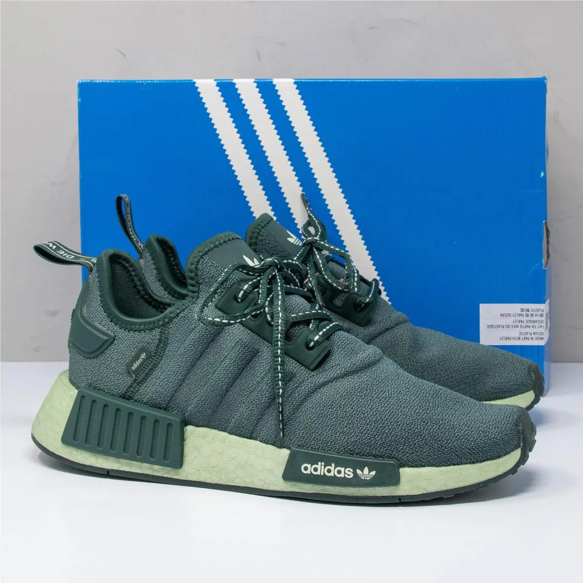 Nmd R1 Linen Green Mineral Womens Running Sneakers GW9477 by Adidas
