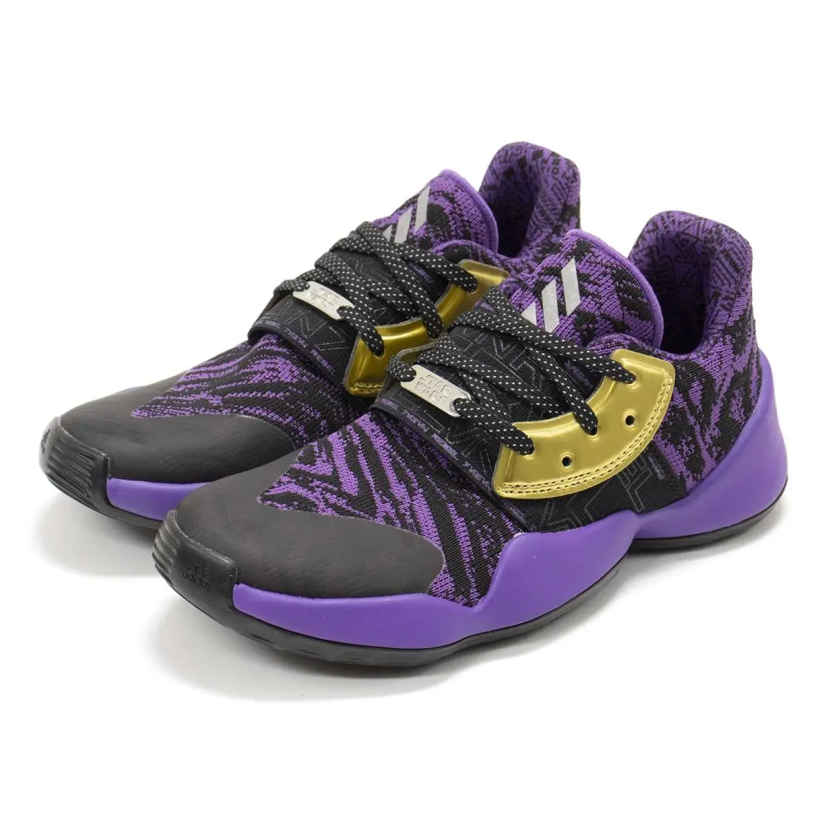 Adidas Boys Athletic Sneakers Harden Vol.4 Star Wars Lightsaber Lace-up Shoes - Black