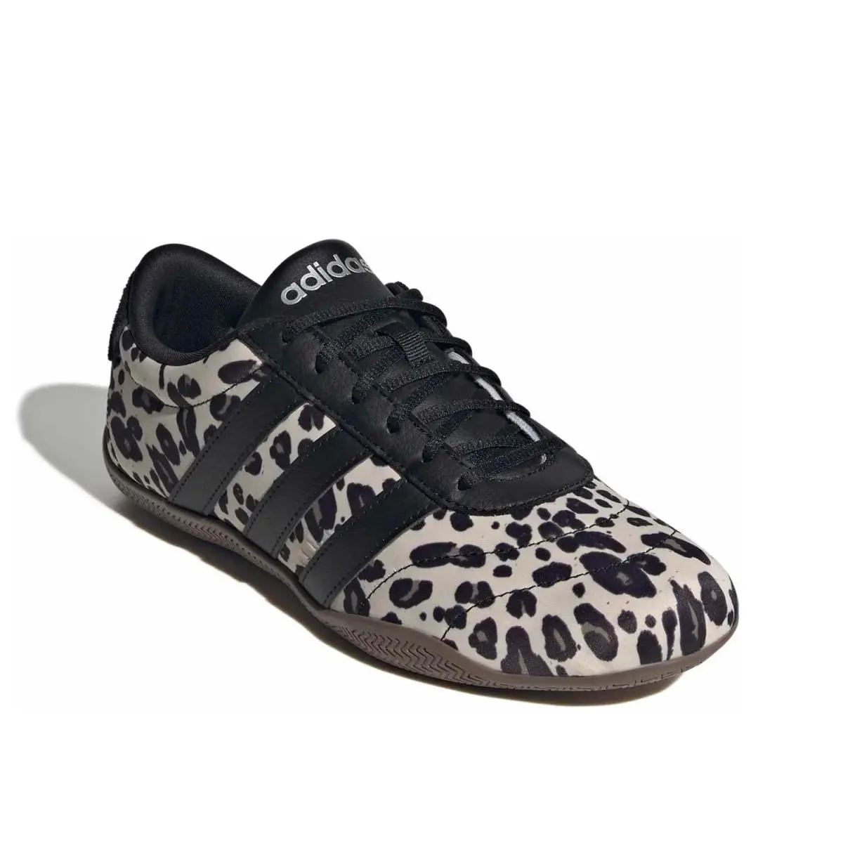 Woman`s Fashion Sneakers  Grand Court Lo Sneaker Beige/Black Leopard Print by Adidas