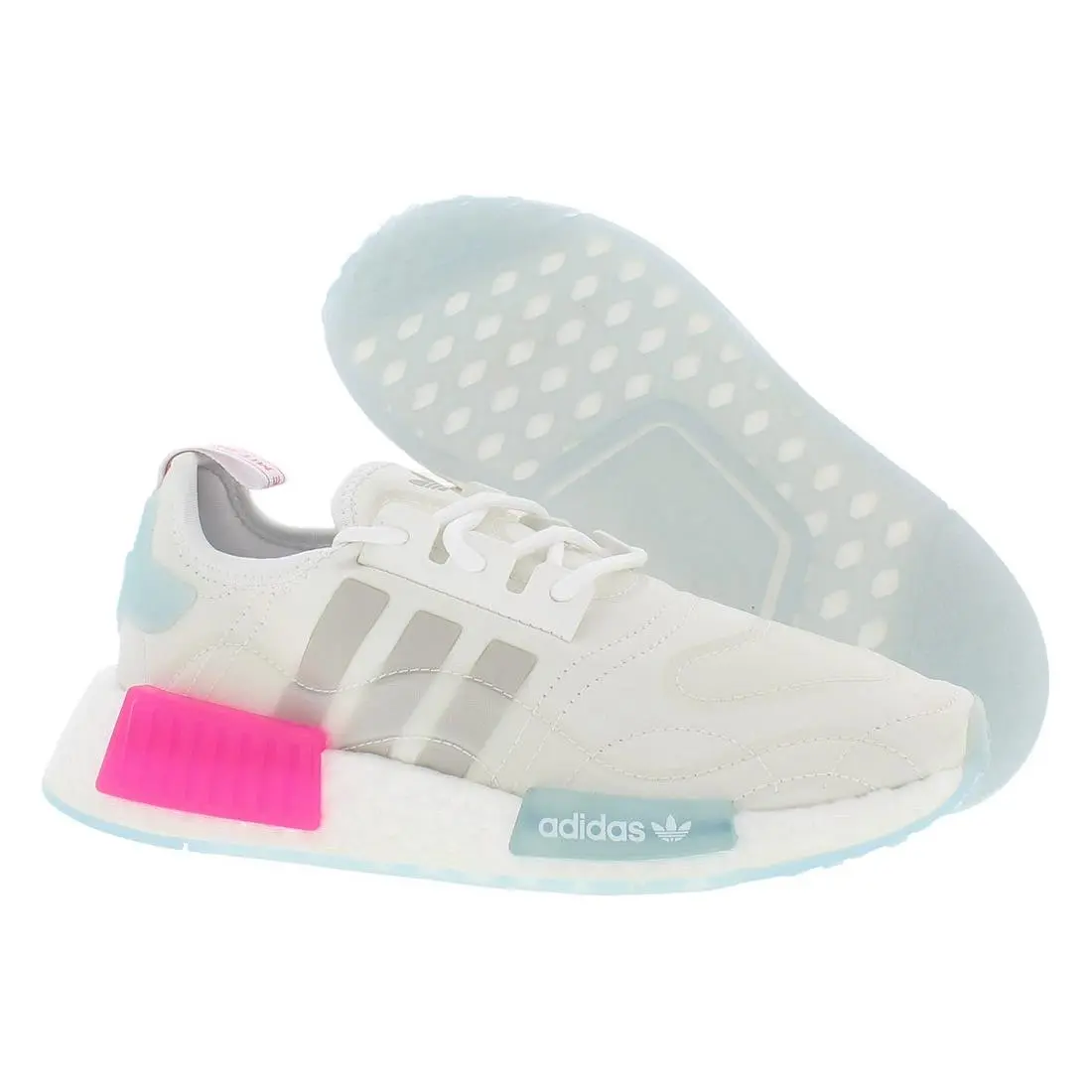 Adidas NMD_R1 Womens Shoes Size 6 Color: Cloud White/halo Blue/shock Pink - Cloud White/Halo Blue/Shock Pink, Main: White