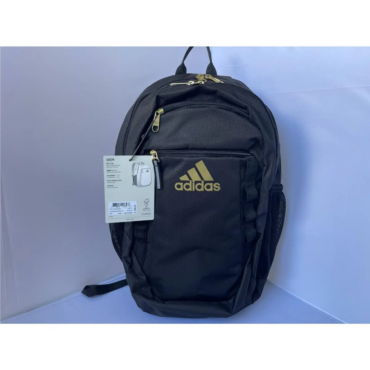 Excel 6 Backpack Black Gold or White Logo 60 by Adidas