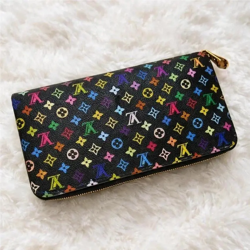 Monogram Multicolor Zippyzip Around Long Wallet Black Box by Louis Vuitton