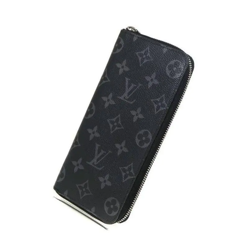 Black Monogram Zip-around Long Wallet Credit Card Folding Box by Louis Vuitton